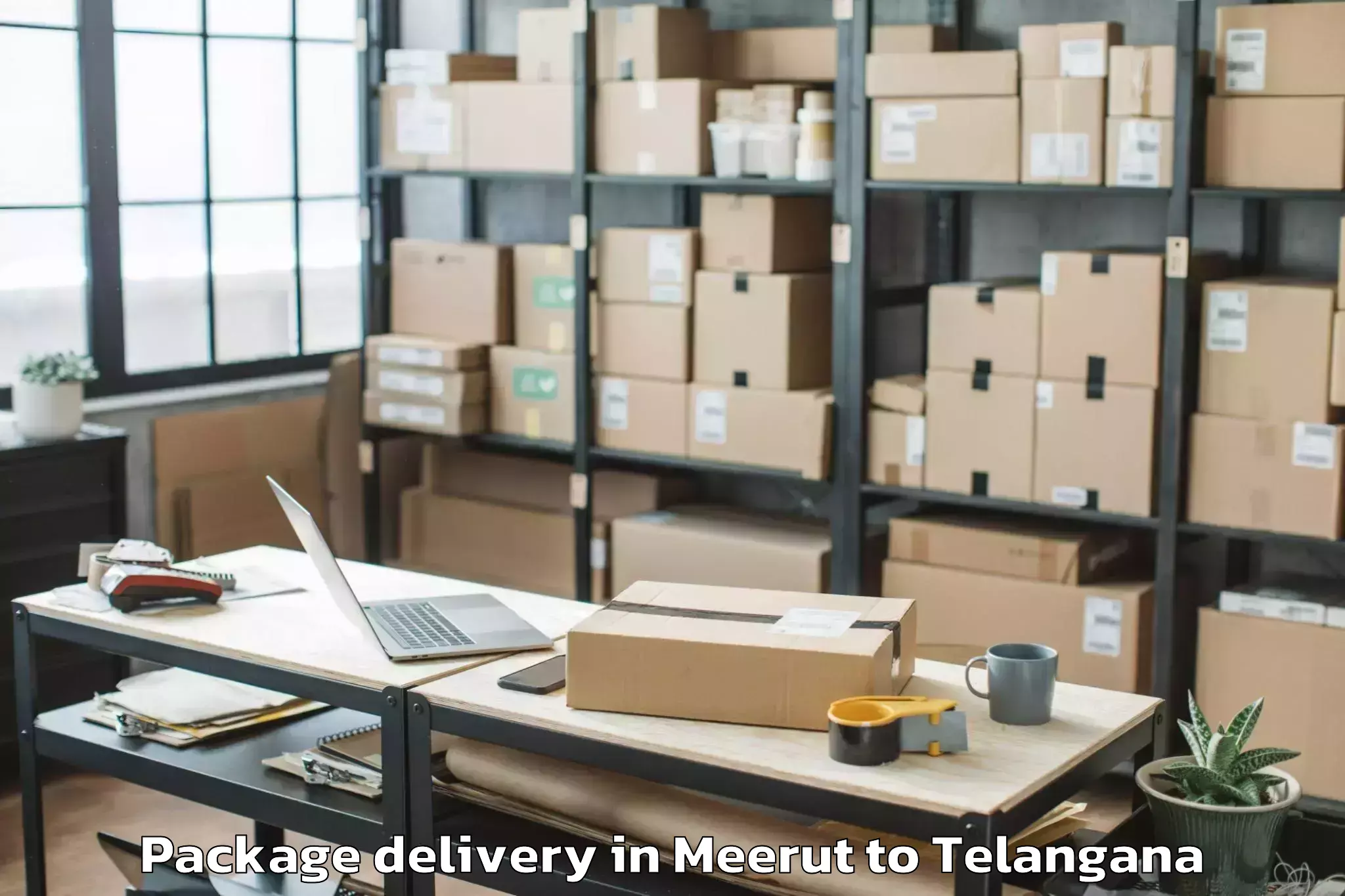 Reliable Meerut to Manneguda Package Delivery